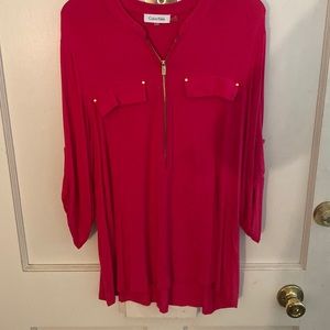 Red with gold accents shirt jersey material